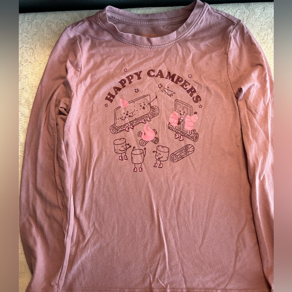 5 for $25 - Cat & Jack Happy Campers Long Sleeve Shirt - Pink